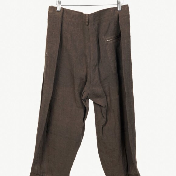 Annette Gortz SS/16 Posh Brown Linen Cropped Pants - Picture 2 of 11
